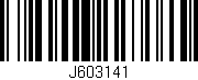 Código de barras (EAN, GTIN, SKU, ISBN): 'J603141'