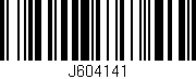 Código de barras (EAN, GTIN, SKU, ISBN): 'J604141'