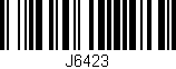 Código de barras (EAN, GTIN, SKU, ISBN): 'J6423'