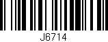 Código de barras (EAN, GTIN, SKU, ISBN): 'J6714'