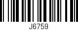 Código de barras (EAN, GTIN, SKU, ISBN): 'J6759'