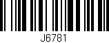 Código de barras (EAN, GTIN, SKU, ISBN): 'J6781'