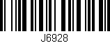 Código de barras (EAN, GTIN, SKU, ISBN): 'J6928'