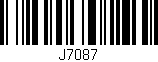 Código de barras (EAN, GTIN, SKU, ISBN): 'J7087'