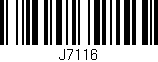 Código de barras (EAN, GTIN, SKU, ISBN): 'J7116'