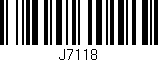 Código de barras (EAN, GTIN, SKU, ISBN): 'J7118'