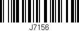 Código de barras (EAN, GTIN, SKU, ISBN): 'J7156'