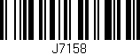 Código de barras (EAN, GTIN, SKU, ISBN): 'J7158'