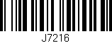 Código de barras (EAN, GTIN, SKU, ISBN): 'J7216'