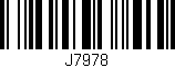 Código de barras (EAN, GTIN, SKU, ISBN): 'J7978'