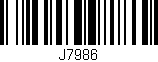 Código de barras (EAN, GTIN, SKU, ISBN): 'J7986'