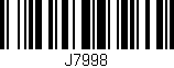 Código de barras (EAN, GTIN, SKU, ISBN): 'J7998'