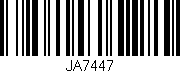 Código de barras (EAN, GTIN, SKU, ISBN): 'JA7447'