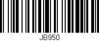 Código de barras (EAN, GTIN, SKU, ISBN): 'JB950'