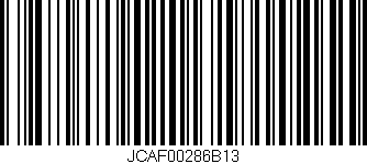 Código de barras (EAN, GTIN, SKU, ISBN): 'JCAF00286B13'
