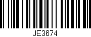 Código de barras (EAN, GTIN, SKU, ISBN): 'JE3674'
