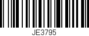 Código de barras (EAN, GTIN, SKU, ISBN): 'JE3795'