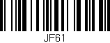 Código de barras (EAN, GTIN, SKU, ISBN): 'JF61'