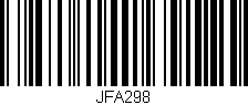 Código de barras (EAN, GTIN, SKU, ISBN): 'JFA298'