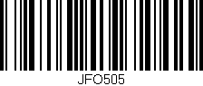 Código de barras (EAN, GTIN, SKU, ISBN): 'JFO505'
