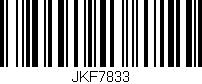 Código de barras (EAN, GTIN, SKU, ISBN): 'JKF7833'