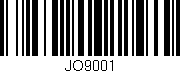 Código de barras (EAN, GTIN, SKU, ISBN): 'JO9001'