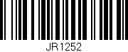 Código de barras (EAN, GTIN, SKU, ISBN): 'JR1252'