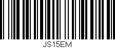 Código de barras (EAN, GTIN, SKU, ISBN): 'JS15EM'