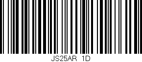 Código de barras (EAN, GTIN, SKU, ISBN): 'JS25AR/1D'