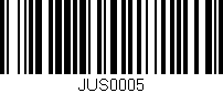 Código de barras (EAN, GTIN, SKU, ISBN): 'JUS0005'