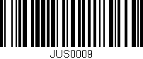 Código de barras (EAN, GTIN, SKU, ISBN): 'JUS0009'