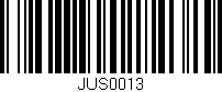Código de barras (EAN, GTIN, SKU, ISBN): 'JUS0013'