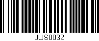 Código de barras (EAN, GTIN, SKU, ISBN): 'JUS0032'