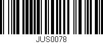 Código de barras (EAN, GTIN, SKU, ISBN): 'JUS0078'