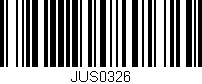Código de barras (EAN, GTIN, SKU, ISBN): 'JUS0326'