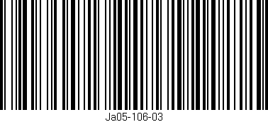 Código de barras (EAN, GTIN, SKU, ISBN): 'Ja05-106-03'