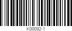 Código de barras (EAN, GTIN, SKU, ISBN): 'K00092-1'