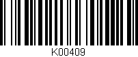 Código de barras (EAN, GTIN, SKU, ISBN): 'K00409'