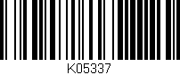 Código de barras (EAN, GTIN, SKU, ISBN): 'K05337'