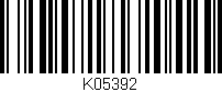 Código de barras (EAN, GTIN, SKU, ISBN): 'K05392'