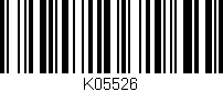 Código de barras (EAN, GTIN, SKU, ISBN): 'K05526'