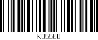Código de barras (EAN, GTIN, SKU, ISBN): 'K05560'