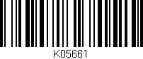 Código de barras (EAN, GTIN, SKU, ISBN): 'K05661'