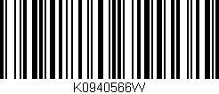 Código de barras (EAN, GTIN, SKU, ISBN): 'K0940566W'