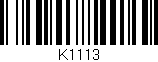 Código de barras (EAN, GTIN, SKU, ISBN): 'K1113'