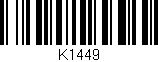 Código de barras (EAN, GTIN, SKU, ISBN): 'K1449'