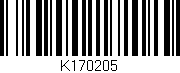 Código de barras (EAN, GTIN, SKU, ISBN): 'K170205'