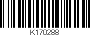Código de barras (EAN, GTIN, SKU, ISBN): 'K170288'