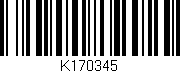 Código de barras (EAN, GTIN, SKU, ISBN): 'K170345'