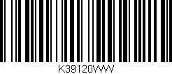 Código de barras (EAN, GTIN, SKU, ISBN): 'K39120WW'